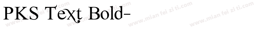 PKS Text Bold字体转换